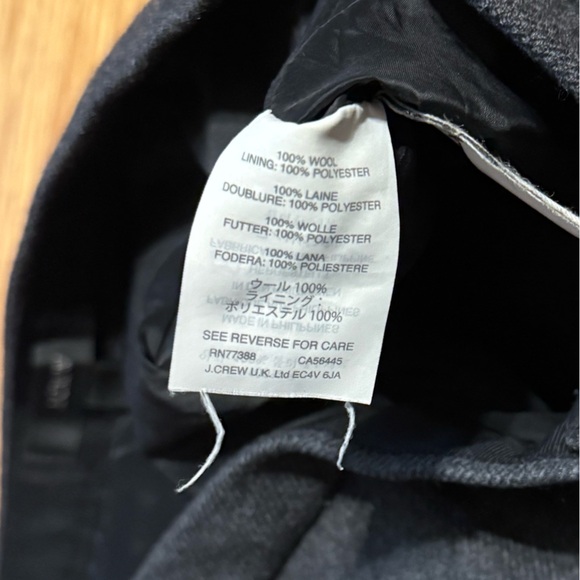 J. Crew Black Wool Skirt. Zip Details - Picture 4 of 4